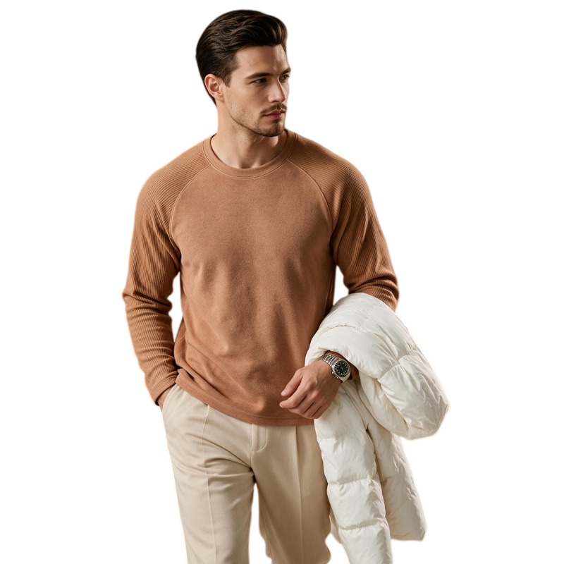 Men Fleece Lined Wool Crew Nec - đánh giá và giá Undershirt Crew Neck