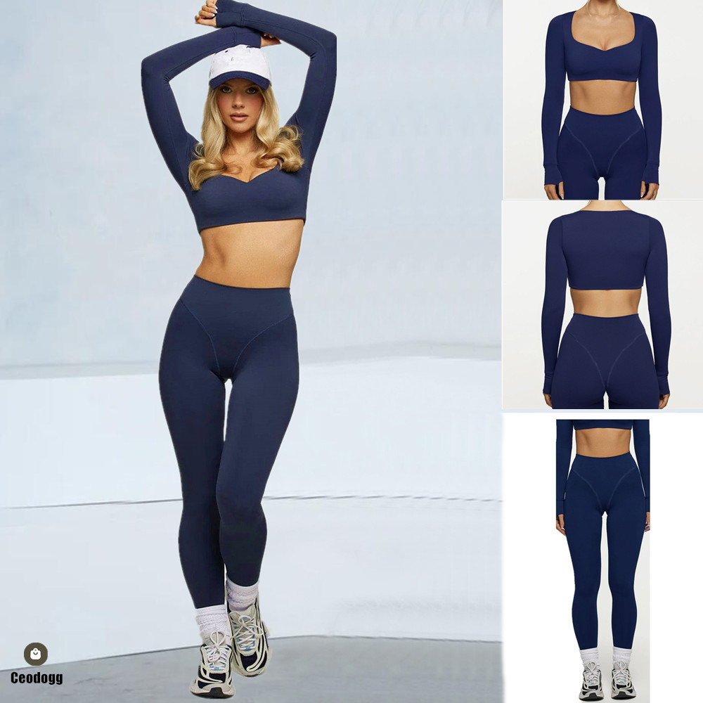Pad 2PCS Women Yoga Set Long S - đánh giá và giá Compression Long Pant
